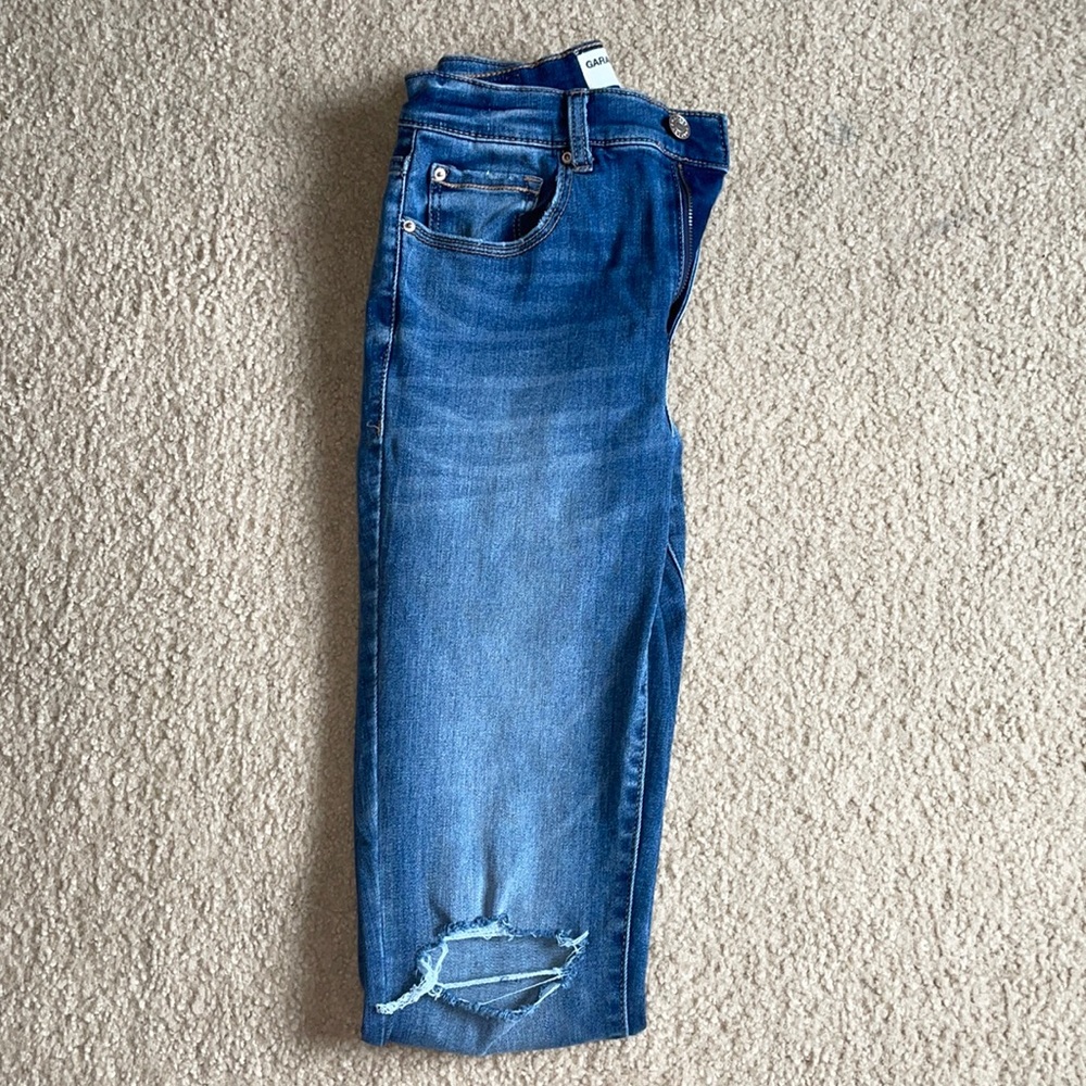 Blue Garage Jeans, slightly ripped at the knees (Size 07)